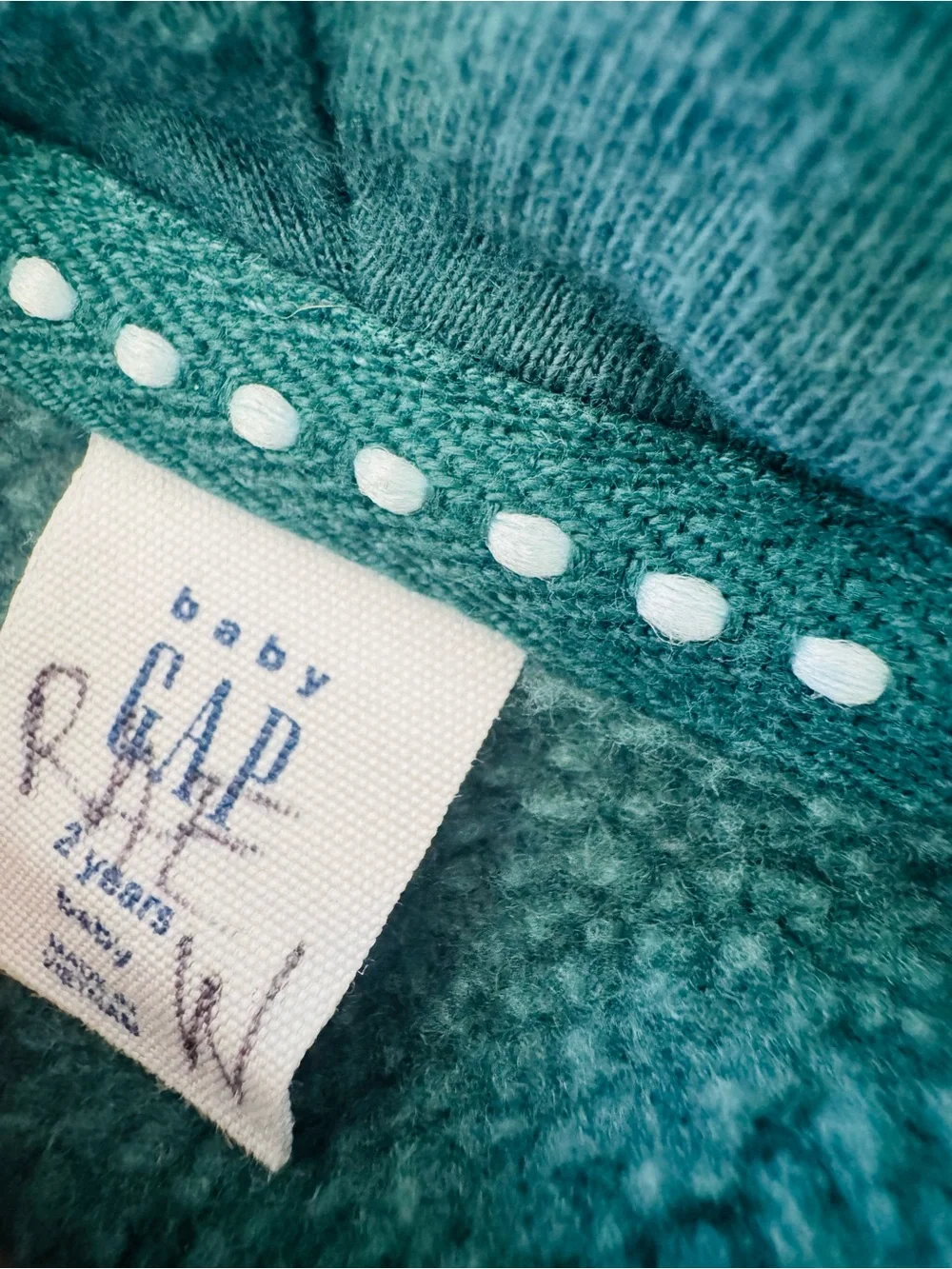 Baby Gap Floral Full Zip Hoodie Girls 2 Years Teal Green Pink Flowers Fleece